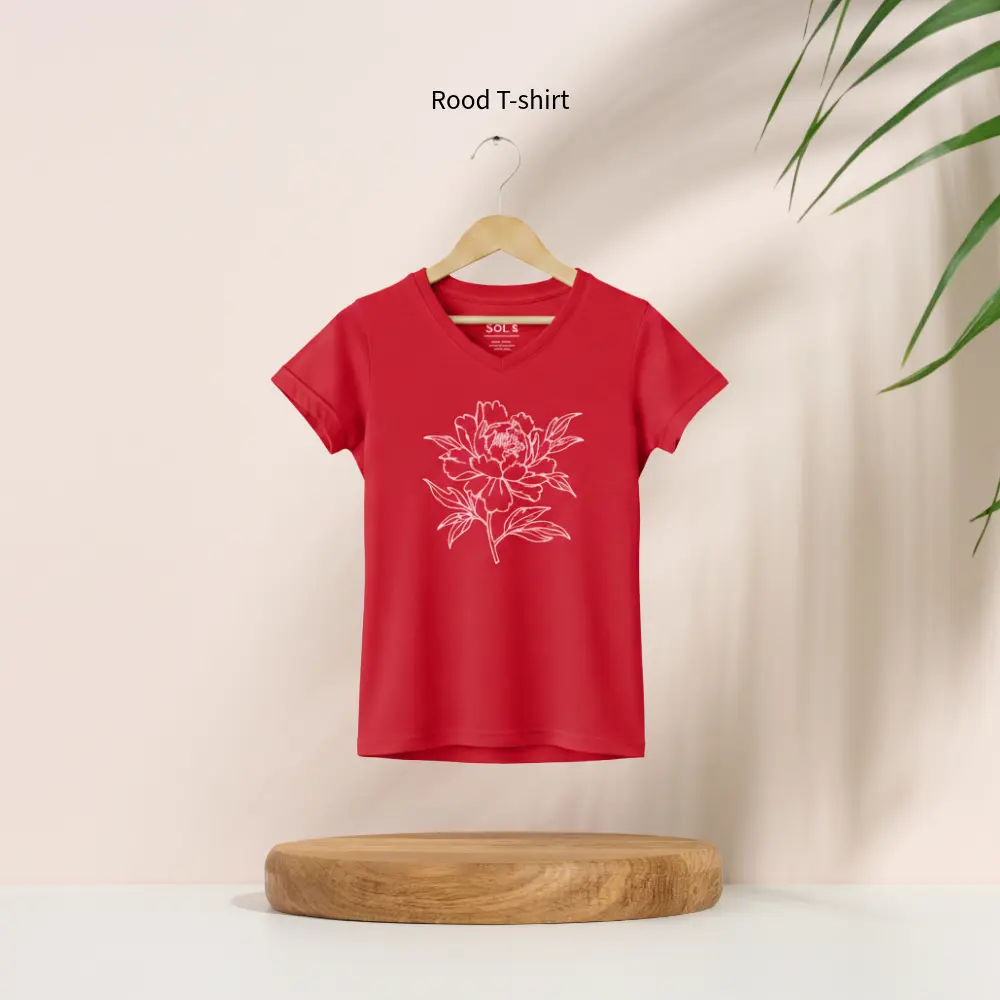 T-shirt_vrouw_V-hals rood.webp